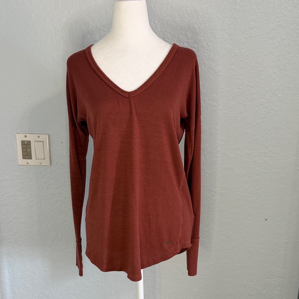 Abercrombie & Fitch Women's Long Sleeve Top - Rust